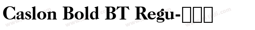 Caslon Bold BT Regu字体转换